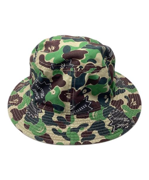 SAINT MICHAEL（セントマイケル）SAINT MICHAEL (セントマイケル) A BATHING APE (ア ベイシング エイプ) AP BUCKET HAT/ST APE/CAMO　バケットハット カーキの古着・服飾アイテム