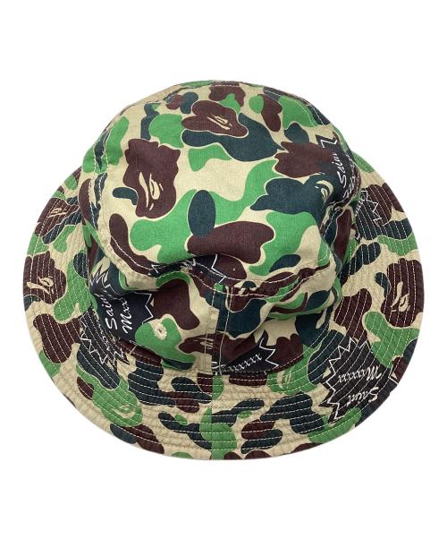 SAINT MICHAEL（セントマイケル）SAINT MICHAEL (セントマイケル) A BATHING APE (ア ベイシング エイプ) AP BUCKET HAT/ST APE/CAMO　バケットハット カーキの古着・服飾アイテム