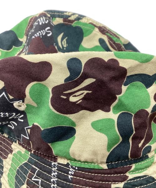 SAINT MICHAEL（セントマイケル）SAINT MICHAEL (セントマイケル) A BATHING APE (ア ベイシング エイプ) AP BUCKET HAT/ST APE/CAMO　バケットハット カーキの古着・服飾アイテム