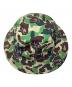中古・古着 SAINT MICHAEL (セントマイケル) A BATHING APE (ア ベイシング エイプ) AP BUCKET HAT/ST APE/CAMO　バケットハット カーキ：12000円