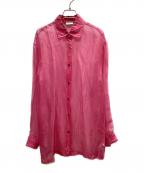 DRIES VAN NOTENドリスヴァンノッテン）の古着「シルクシャツ」｜ピンク