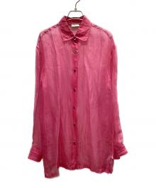 DRIES VAN NOTEN（ドリスヴァンノッテン）の古着「シルクシャツ」｜ピンク
