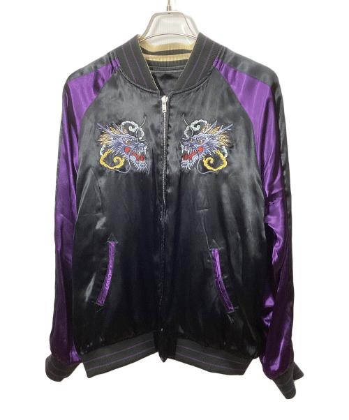 クローズ（クローズ）クローズ (クローズ) WORST (ワースト) スカジャン ブラック×パープル サイズ:Lの古着・服飾アイテム