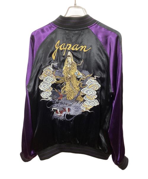 クローズ（クローズ）クローズ (クローズ) WORST (ワースト) スカジャン ブラック×パープル サイズ:Lの古着・服飾アイテム