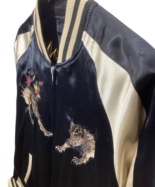 クローズ（クローズ）クローズ (クローズ) WORST (ワースト) スカジャン ブラック×パープル サイズ:Lの古着・服飾アイテム