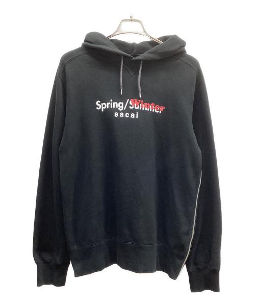 sacai（サカイ）sacai (サカイ) sacai　Spring Winter Sweat Hoodie ブラック サイズ:3の古着・服飾アイテム