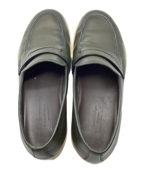 ERMENEGILDO ZEGNA（エルメネジルド・ゼニア）Ermenegildo Zegna (エルメネジルド・ゼニア) コインローファー グリーン サイズ:25の古着・服飾アイテム