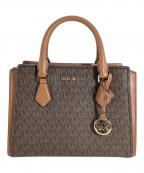 MICHAEL KORSマイケル・コース）の古着「MICHAEL KORS　SHEILA センタージップ サッチェル スモール - MKシグネチャー」｜ブラウン