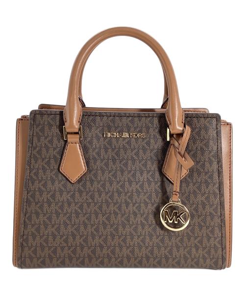 MICHAEL KORS（マイケル・コース）MICHAEL KORS (マイケル・コース) MICHAEL KORS　SHEILA センタージップ サッチェル スモール - MKシグネチャー ブラウン サイズ:　の古着・服飾アイテム