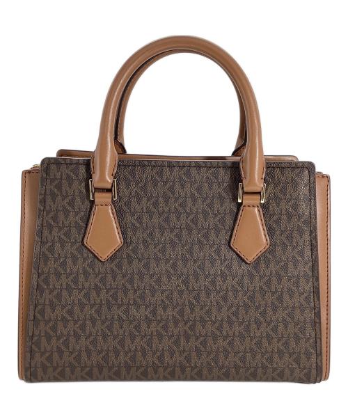 MICHAEL KORS（マイケル・コース）MICHAEL KORS (マイケル・コース) MICHAEL KORS　SHEILA センタージップ サッチェル スモール - MKシグネチャー ブラウン サイズ:　の古着・服飾アイテム