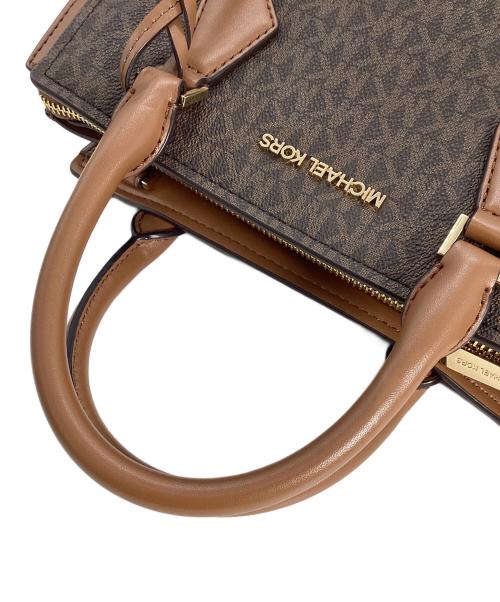 MICHAEL KORS（マイケル・コース）MICHAEL KORS (マイケル・コース) MICHAEL KORS　SHEILA センタージップ サッチェル スモール - MKシグネチャー ブラウン サイズ:　の古着・服飾アイテム