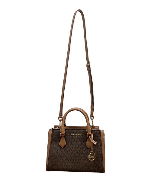MICHAEL KORS（マイケル・コース）MICHAEL KORS (マイケル・コース) MICHAEL KORS　SHEILA センタージップ サッチェル スモール - MKシグネチャー ブラウン サイズ:　の古着・服飾アイテム