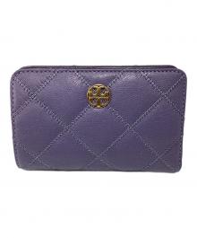 TORY BURCH（トリーバーチ）の古着「WILLA（ウィラ）キルティング調 ミディアムウォレット」｜パープル