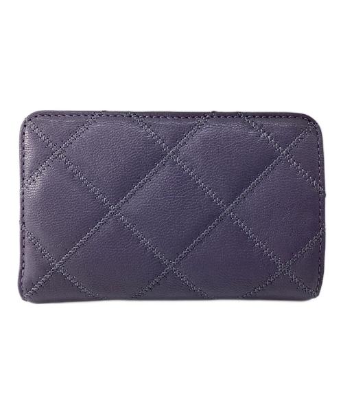 TORY BURCH（トリーバーチ）TORY BURCH (トリーバーチ) WILLA（ウィラ）キルティング調 ミディアムウォレット パープルの古着・服飾アイテム