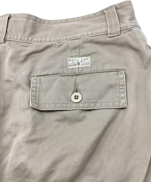 POLO RALPH LAUREN（ポロ・ラルフローレン）POLO RALPH LAUREN (ポロ・ラルフローレン) ハーフカーゴパンツ ベージュ サイズ:81cm(W32)の古着・服飾アイテム