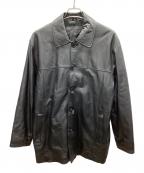 GIANNI VALENTINOジャンニバレンチノ）の古着「GIANNI VALENTINO　レザージャケット」｜ブラック