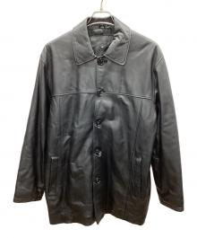 GIANNI VALENTINO（ジャンニバレンチノ）の古着「GIANNI VALENTINO　レザージャケット」｜ブラック