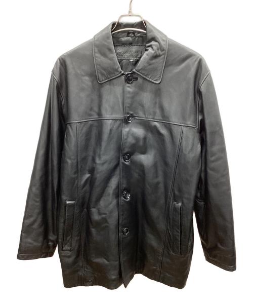 GIANNI VALENTINO（ジャンニバレンチノ）GIANNI VALENTINO (ジャンニバレンチノ) GIANNI VALENTINO　レザージャケット ブラック サイズ:Mの古着・服飾アイテム