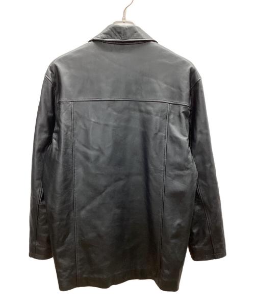 GIANNI VALENTINO（ジャンニバレンチノ）GIANNI VALENTINO (ジャンニバレンチノ) GIANNI VALENTINO　レザージャケット ブラック サイズ:Mの古着・服飾アイテム