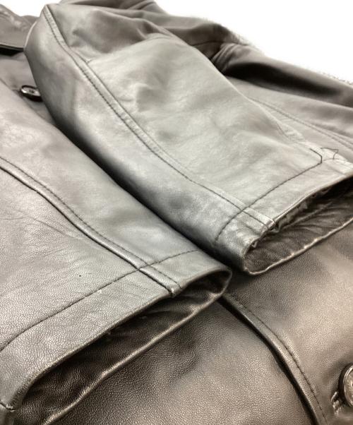 GIANNI VALENTINO（ジャンニバレンチノ）GIANNI VALENTINO (ジャンニバレンチノ) GIANNI VALENTINO　レザージャケット ブラック サイズ:Mの古着・服飾アイテム