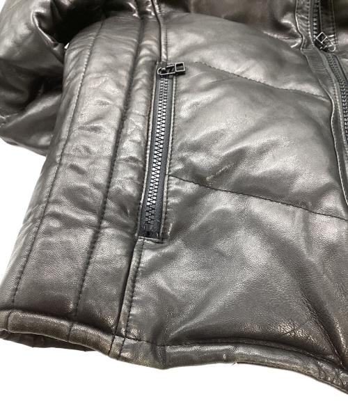AZ by junhashimoto（エーゼイ バイ ジュンハシモト）AZ by junhashimoto (エーゼイ バイ ジュンハシモト) レザーダウンジャケット ブラック サイズ:Sの古着・服飾アイテム