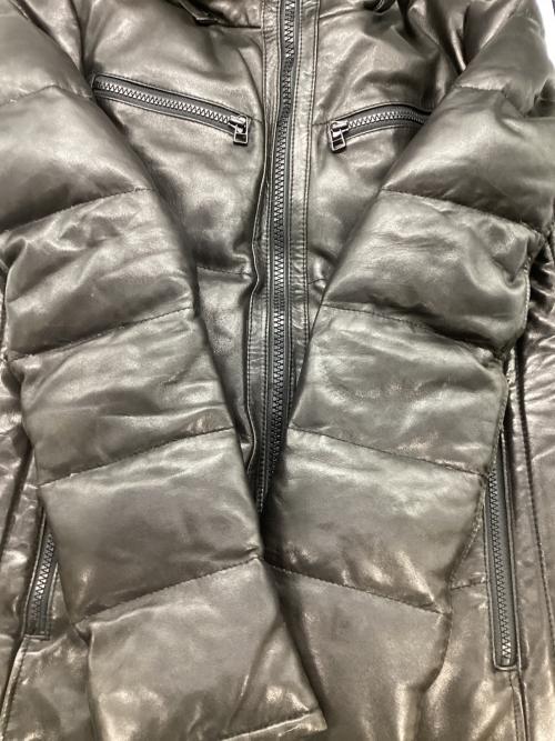 AZ by junhashimoto（エーゼイ バイ ジュンハシモト）AZ by junhashimoto (エーゼイ バイ ジュンハシモト) レザーダウンジャケット ブラック サイズ:Sの古着・服飾アイテム