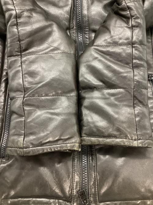 AZ by junhashimoto（エーゼイ バイ ジュンハシモト）AZ by junhashimoto (エーゼイ バイ ジュンハシモト) レザーダウンジャケット ブラック サイズ:Sの古着・服飾アイテム