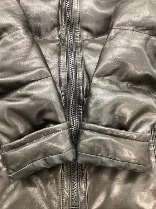 AZ by junhashimoto（エーゼイ バイ ジュンハシモト）AZ by junhashimoto (エーゼイ バイ ジュンハシモト) レザーダウンジャケット ブラック サイズ:Sの古着・服飾アイテム