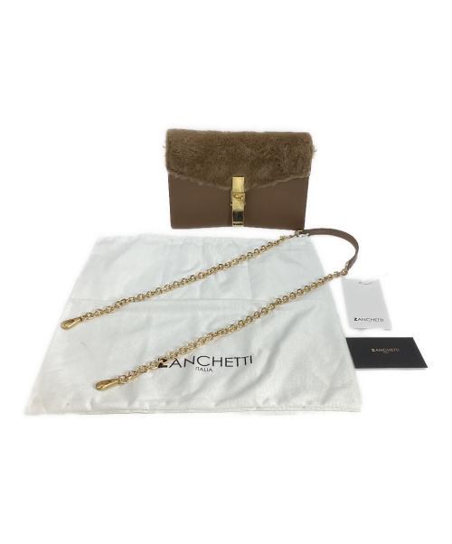 ZANCHETTI（ザンケッティー）ZANCHETTI (ザンケッティー) ザンケッティ　チェーンショルダーバッグ ブラウンの古着・服飾アイテム