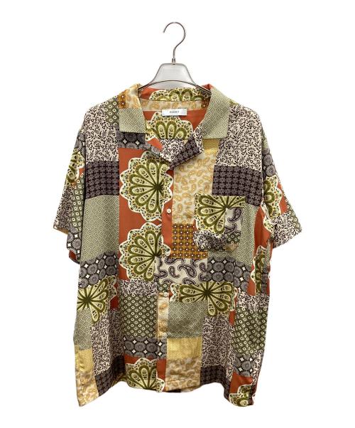 INHERIT（インヘリット）INHERIT (インヘリット) チェックドライワッシャーシャツ イエロー×オレンジ サイズ:Lの古着・服飾アイテム