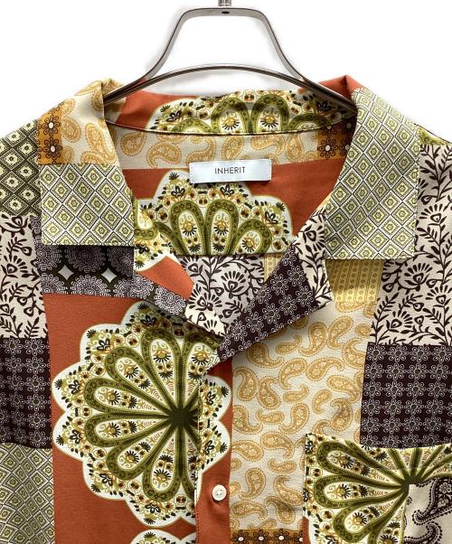 INHERIT（インヘリット）INHERIT (インヘリット) チェックドライワッシャーシャツ イエロー×オレンジ サイズ:Lの古着・服飾アイテム