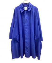 ORCIVAL（オーシバル）の古着「Garment Dye Poplin A-line Raglan Coat」｜ブルー