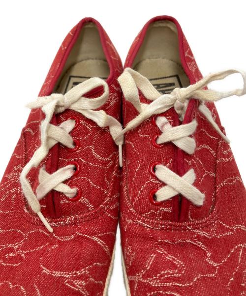 A BATHING APE（アベイシングエイプ）A BATHING APE (アベイシングエイプ) ローカットスニーカー レッド サイズ:23の古着・服飾アイテム