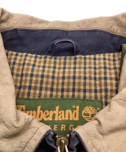 Timberland（ティンバーランド）Timberland (ティンバーランド) Timberland　ダックジャケット ネイビー×ベージュ サイズ:XLの古着・服飾アイテム