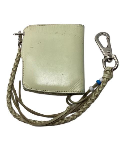 RED MOON（レッドムーン）RED MOON (レッドムーン) チェーン付ショートウォレット ホワイトの古着・服飾アイテム