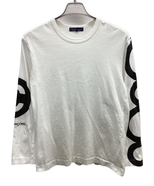 COMME des GARCONS（コムデギャルソン）COMME des GARCONS (コムデギャルソン) 長袖Tシャツ ホワイト×ブラック サイズ:Mの古着・服飾アイテム