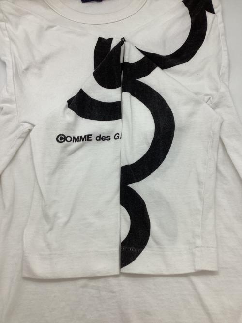 COMME des GARCONS（コムデギャルソン）COMME des GARCONS (コムデギャルソン) 長袖Tシャツ ホワイト×ブラック サイズ:Mの古着・服飾アイテム