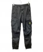 STONE ISLANDストーンアイランド）の古着「ガーメントダイコットンストレッチシャーリングテーパードカーゴパンツ」｜ブラック