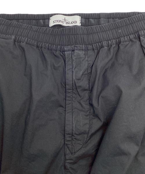STONE ISLAND（ストーンアイランド）STONE ISLAND (ストーンアイランド) ガーメントダイコットンストレッチシャーリングテーパードカーゴパンツ ブラック サイズ:W31の古着・服飾アイテム