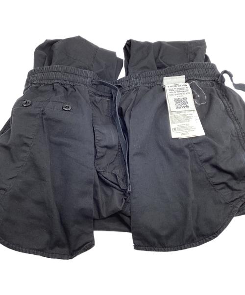 STONE ISLAND（ストーンアイランド）STONE ISLAND (ストーンアイランド) ガーメントダイコットンストレッチシャーリングテーパードカーゴパンツ ブラック サイズ:W31の古着・服飾アイテム