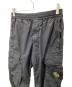 STONE ISLAND (ストーンアイランド) ガーメントダイコットンストレッチシャーリングテーパードカーゴパンツ ブラック サイズ:W31：35000円