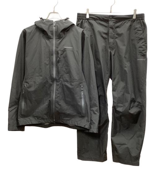 SHIMANO（シマノ）SHIMANO (シマノ) SHIMANO　ゴアテックス ベーシックレインスーツ ブラック サイズ:XLの古着・服飾アイテム