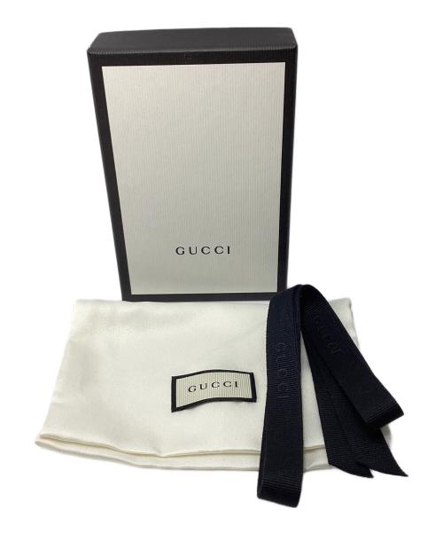 GUCCI（グッチ）GUCCI (グッチ) GGスプリーム チェリー コンパクトウォレット グレー×レッドの古着・服飾アイテム