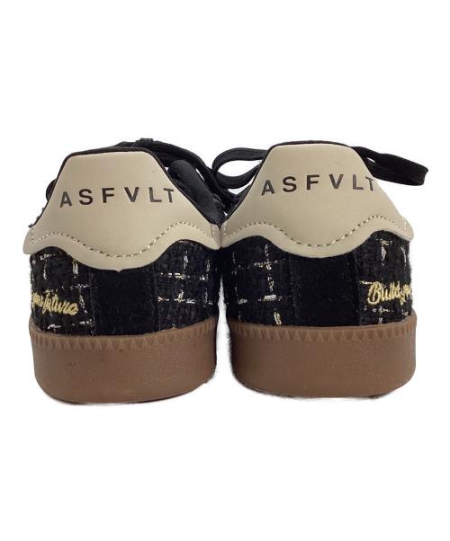 ASFVLT（アスファルト）ASFVLT (アスファルト) ツイード使いのスニーカー ブラック サイズ:36の古着・服飾アイテム