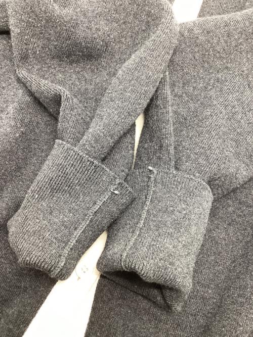 CABAN（キャバン）CABAN (キャバン) コットンカシミヤ クルーネックカーディガン ホワイト×グレー サイズ:freeの古着・服飾アイテム