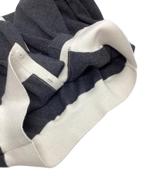 CABAN（キャバン）CABAN (キャバン) コットンカシミヤ クルーネックカーディガン ホワイト×グレー サイズ:freeの古着・服飾アイテム