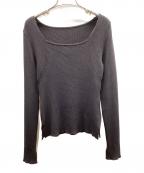 STUDIOUSステュディオス）の古着「SQUARE RIB KNIT スクエアリブニット」｜グレー