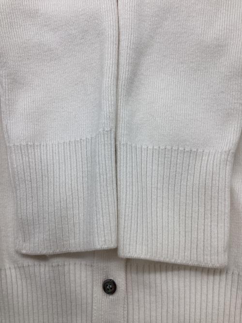 PUBLIC TOKYO（パブリックトウキョウ）PUBLIC TOKYO (パブリックトウキョウ) コットンシルククルーカーデ ホワイト サイズ:FREEの古着・服飾アイテム