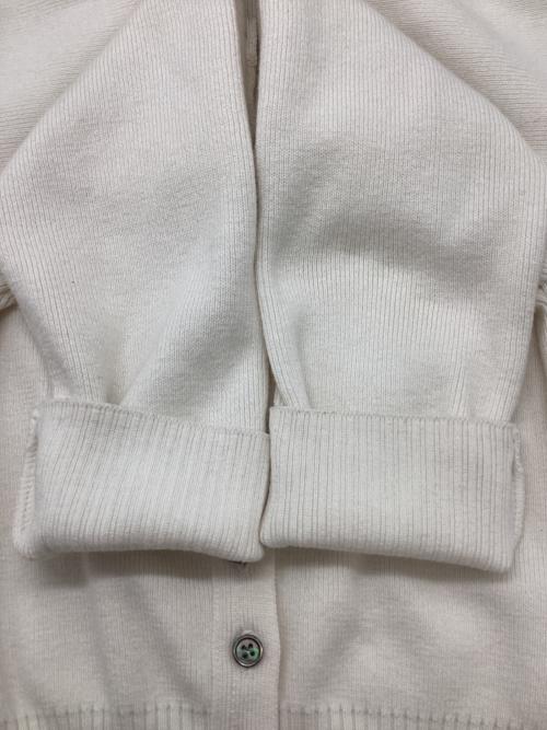PUBLIC TOKYO（パブリックトウキョウ）PUBLIC TOKYO (パブリックトウキョウ) コットンシルククルーカーデ ホワイト サイズ:FREEの古着・服飾アイテム