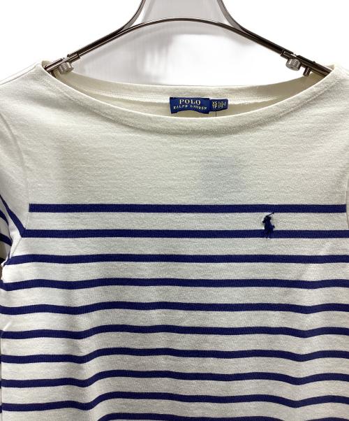POLO RALPH LAUREN（ポロ・ラルフローレン）POLO RALPH LAUREN (ポロ・ラルフローレン) 長袖ワンピース ネイビー×ホワイト サイズ:XS 未使用品の古着・服飾アイテム